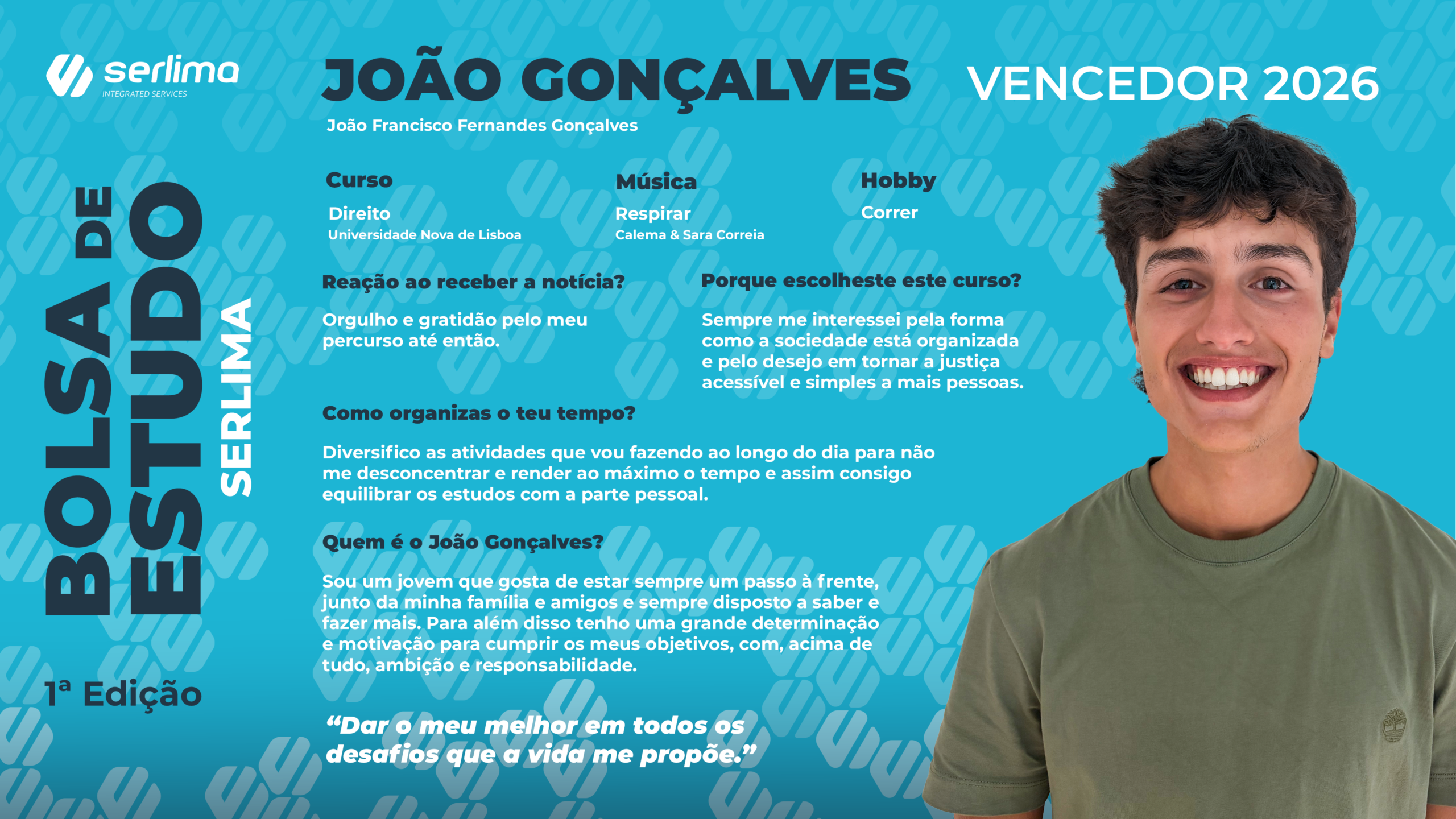 BOLSA DE ESTUDO Vencedor João